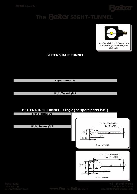 Beiter Sight Pin Tunnel - product media